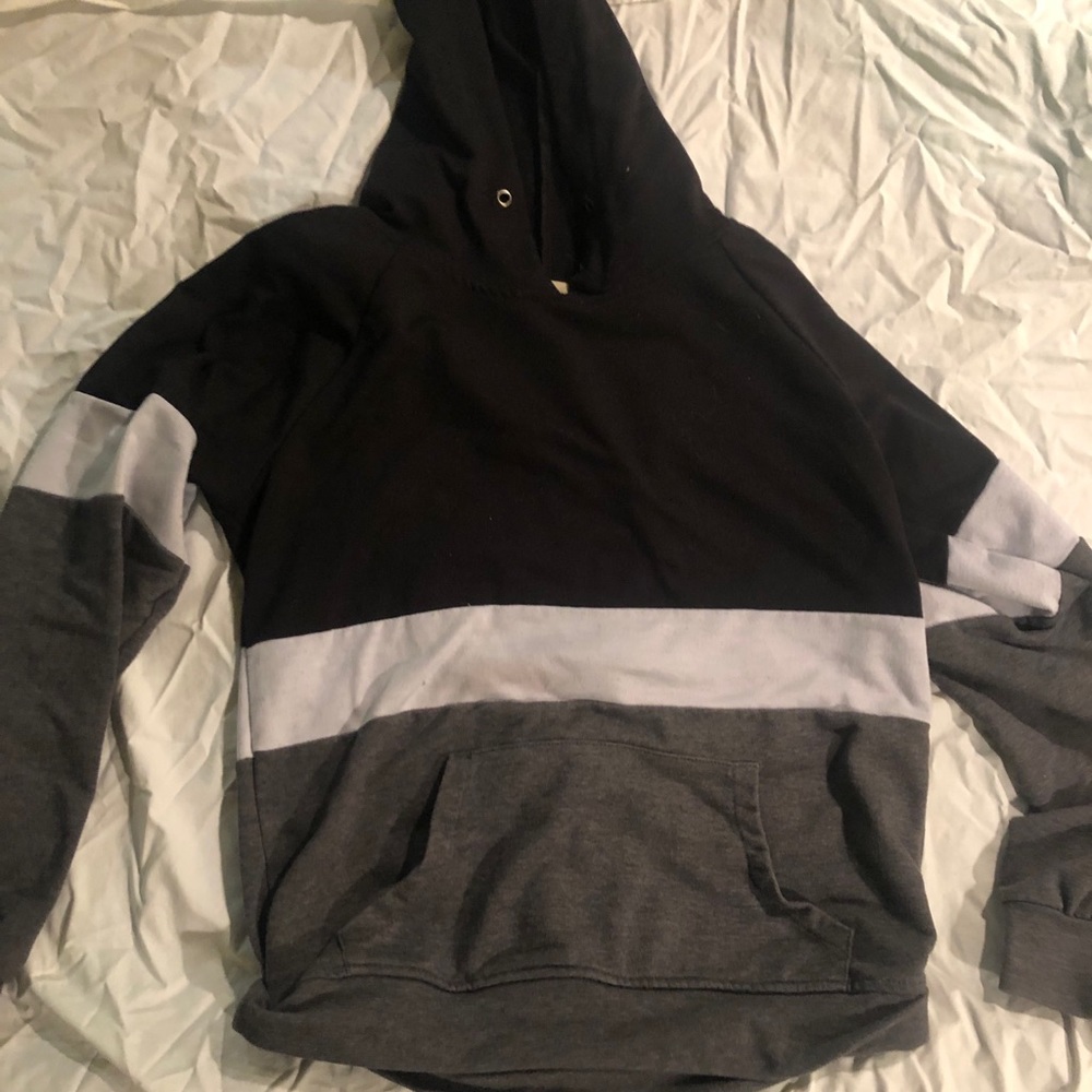 Women’s Hoodie Large Black and Grey